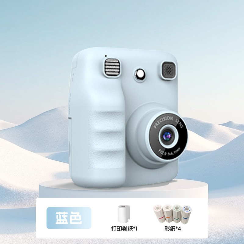Nueva cámara instantánea transfronteriza, cámara de impresión térmica para niños Polaroid portátil, regalo del día del niño