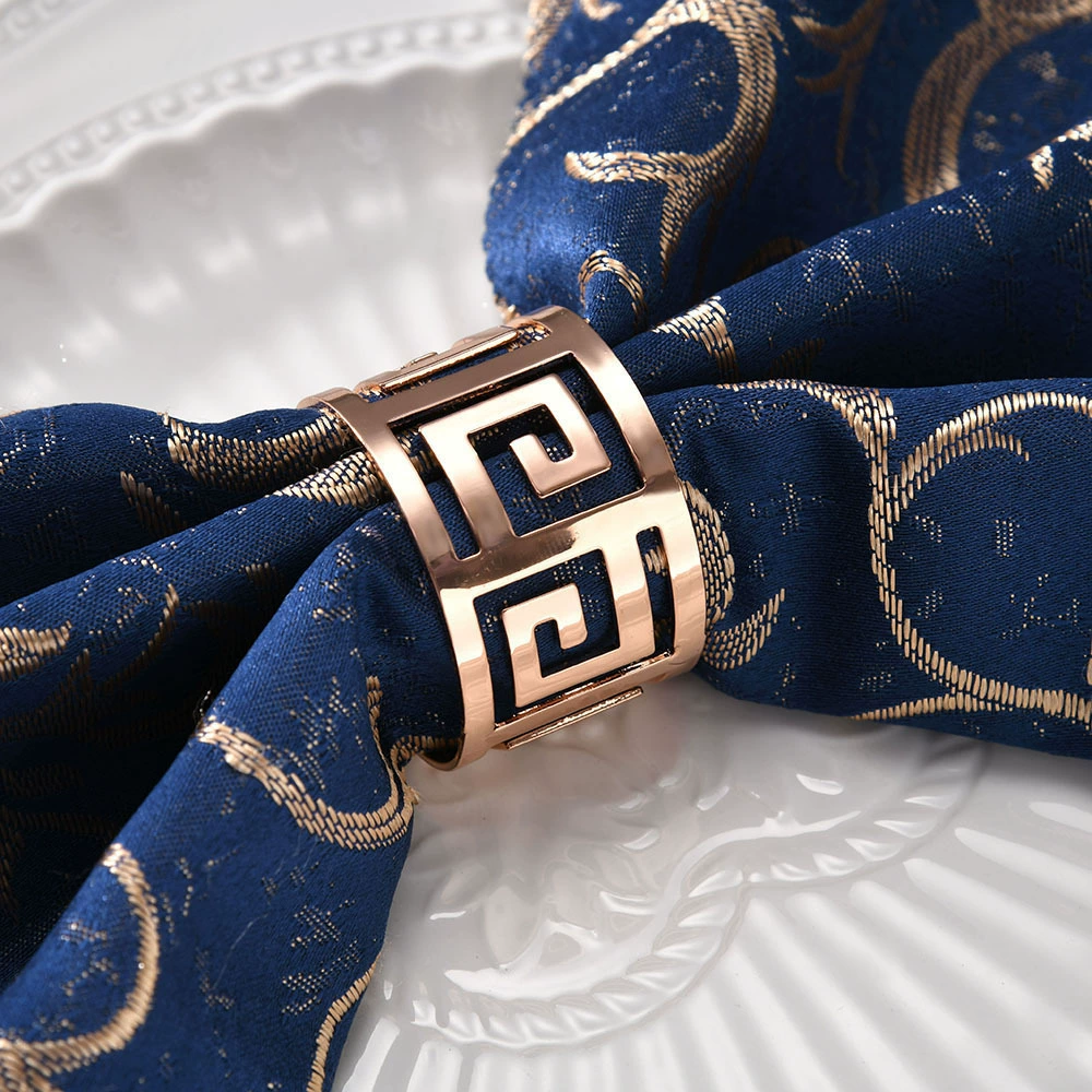 Napkin Ring, metal electroplated decorative, 4.3×4.3×3 cm, gold/silver/rose-gold options