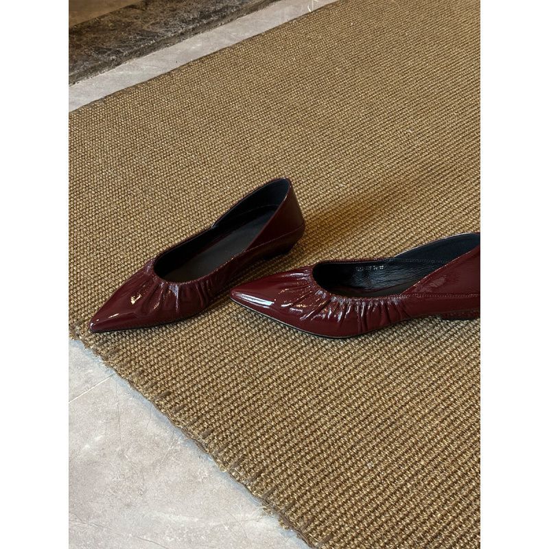 Lammfell-Version ~ Niche Dign, knackiger, spitzer Zehenbereich, Damenschuh, neuer Feenstil 2025, weiche Sohle, eleganter Oma-Look_voghion.com