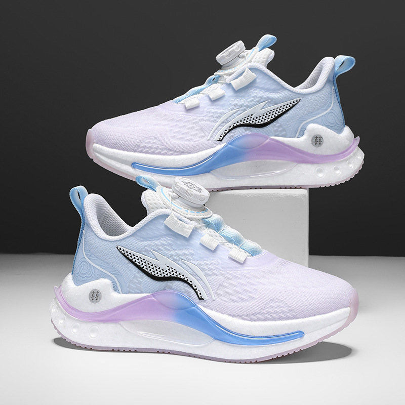 Zapatos de baloncesto profesionales para niños 2025 primavera zapatos deportivos para niños zapatos de botones de zapatos de niñas zapatos deportivos de niñas ultraligeros