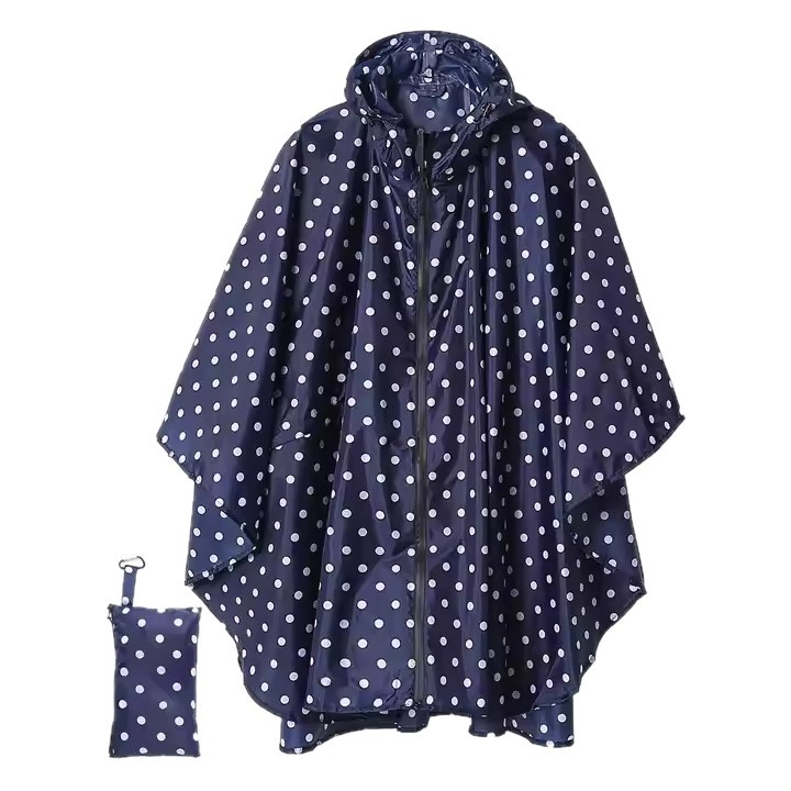 Poncho Impermeable con Cierre Tipo Capa de PU, a Prueba de Lluvias Torrenciales, para Ciclismo