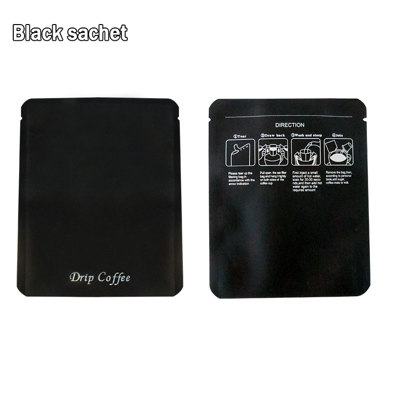 Pla bolsa de oreja sellada de tres lados papel de aluminio de color Chapado en aluminio papel de filtro de café lavado a mano bolsa de embalaje pequeña al por mayor