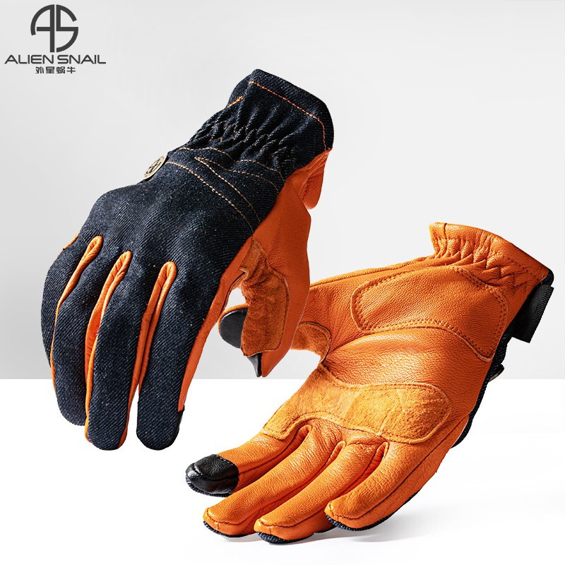 Motorcycle Safety Supplies — Motuoche Cordura TPR Lambskin - orange-xs