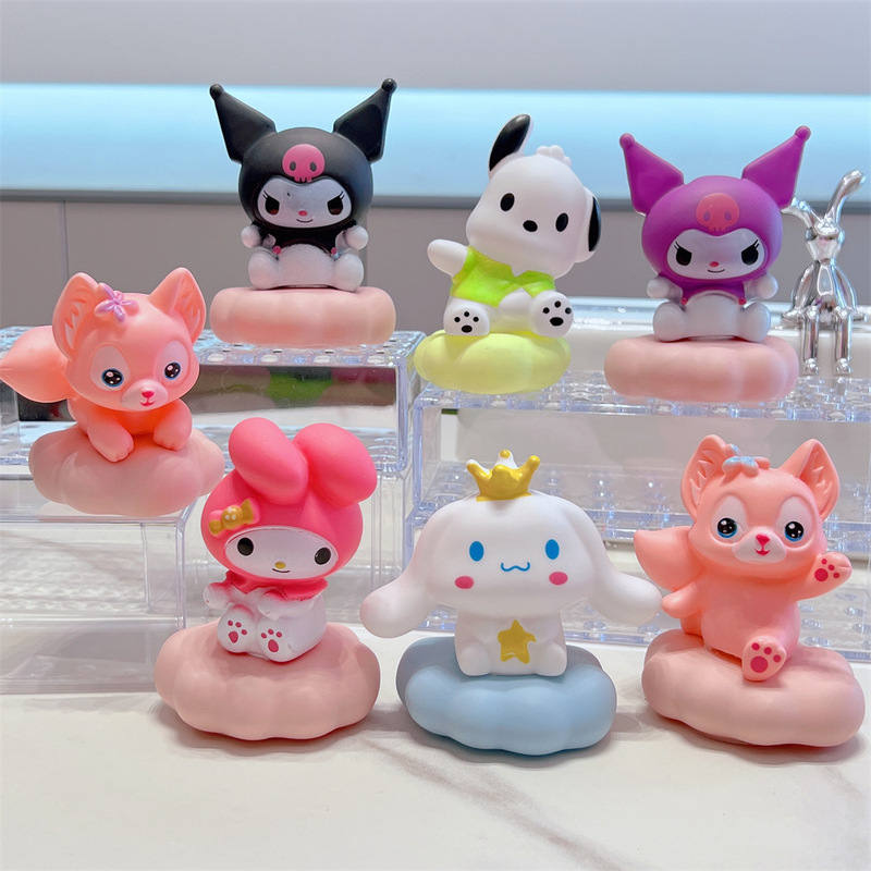 小さなクラウドナイトライトクロミシナモンドッグパチャドッグ誕生日発光ピンチランプホリデーデコレーションオーナメント|undefined