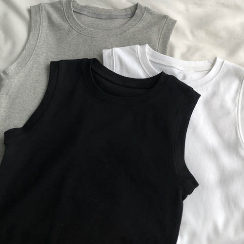 Simple and Elegant, Bra-Bottoming Body-Shaping Versatile Summer Tank Top for Women, Sleeveless Pure Color Base Shirt, Can Be Worn as a Top with a Straps