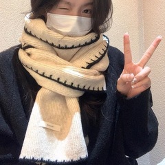 ニットスカーフ女性の冬 2025 新しいウールスカーフ厚みのある学生カップル冬多用途スカーフ韓国スタイルのトレンド