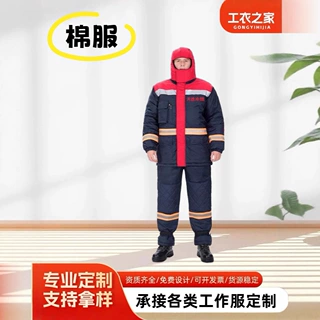 冬季加厚棉服中长款宽松保暖外套工装冬季外套加厚棉衣