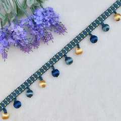 Wholesale Tianhe New Curtain Beads Edge Colorful Twisted Wire Small Wood Beads Pillow Clothing Curtain Valance Splicing Accessories