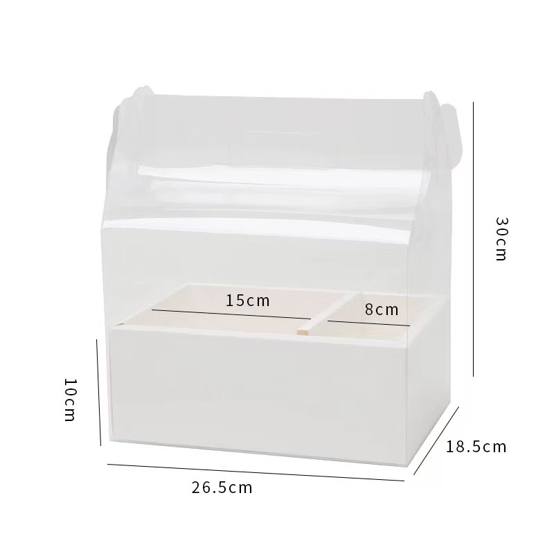 Yixing transparente PVC caja portátil de pastel de flores recubierto caja de regalo de frutas impermeables caja de embalaje de pastel