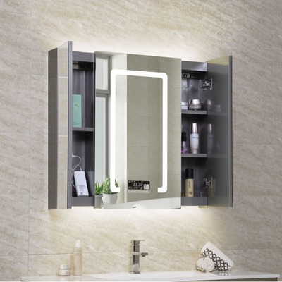 Foshan Manufactor wholesale LED intelligence Fog Shower Room Stainless steel Mirror cabinet European style TOILET Mirror cabinet