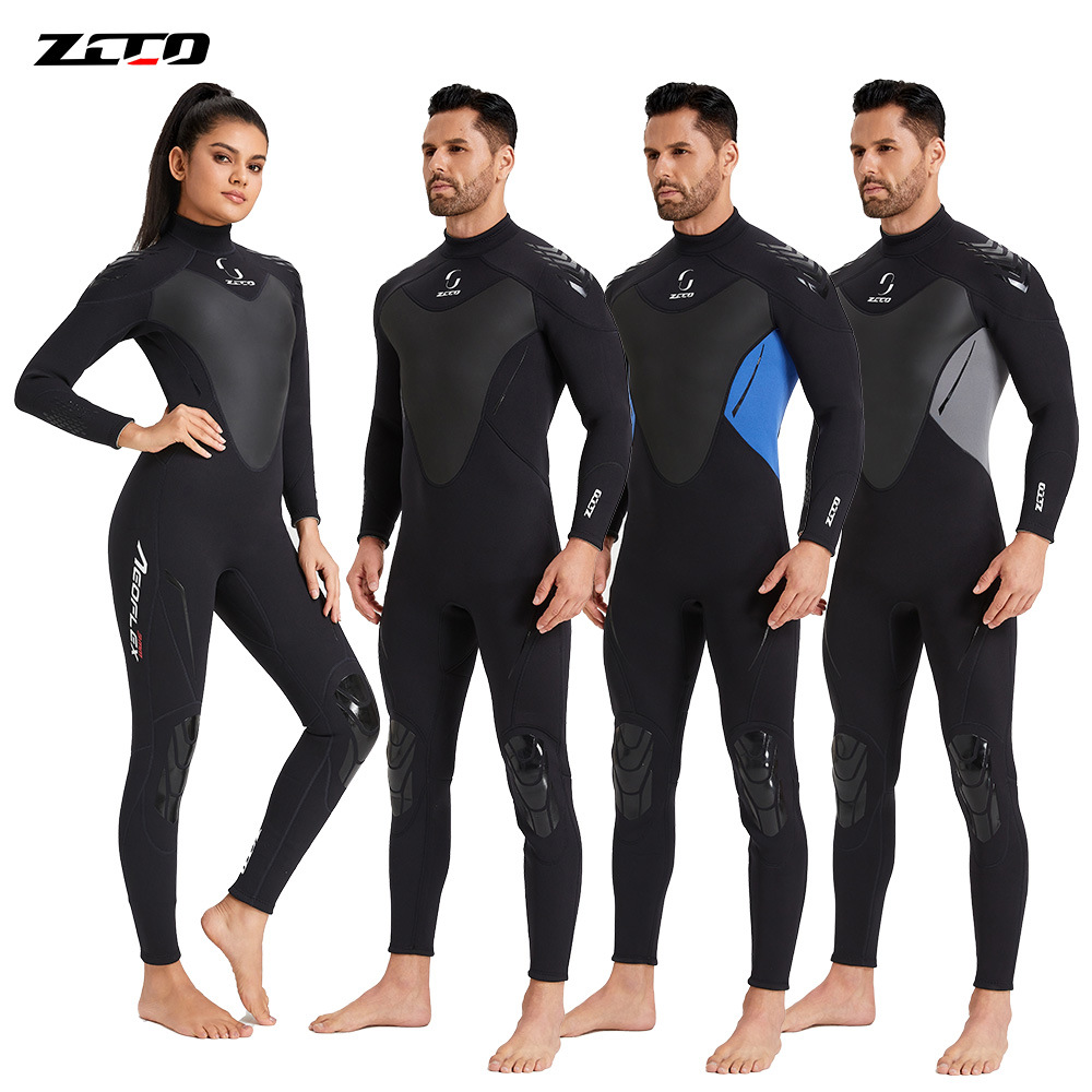 ZCCO Winter 3mm diving suit women's warm Men's snorkeling swimming jellyfish suit cold-proof deep diving one-piece wet suit