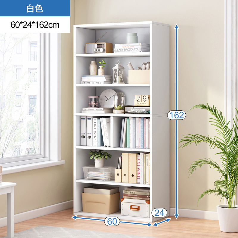 Estantería estante piso simple sala de estar gabinete hogar dormitorio multi-capa rack de almacenamiento armario pequeña estantería
