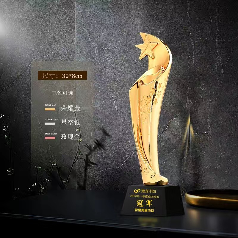 Trofeos de resina personalizables, premios para reuniones anuales, premios de honor para equipos de empleados destacados, medallas personalizadas al por mayor