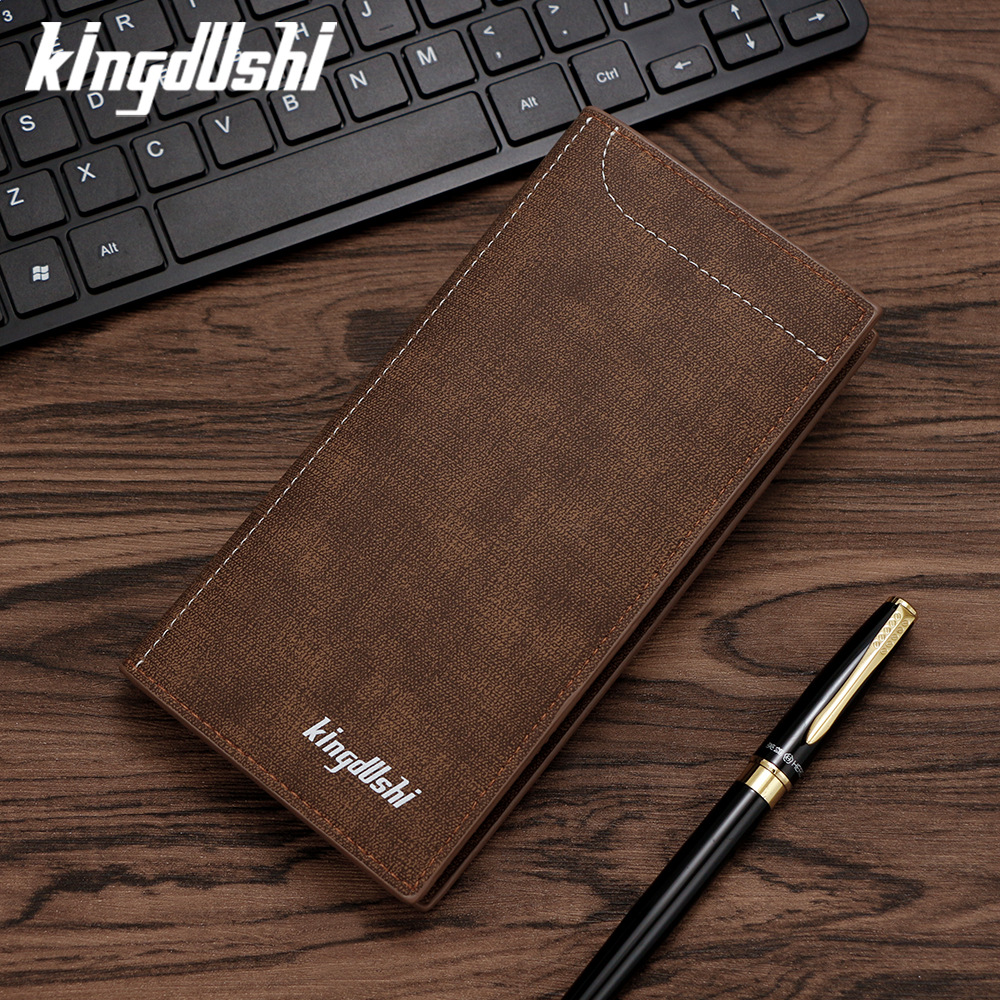 Nuevo tipo de cartera larga de hombre simple bolso de mano de hombre bolso de traje multi-tarjeta billetera bisagra monedas bolso de cambio