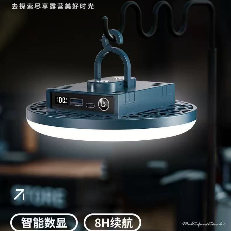 Новая перезаряжаемая уличная лампа для кемпинга 2025 года, светодиодная лампа-НЛО для палатки с ультрадолгим сроком службы батареи, на аккумуляторе 18650