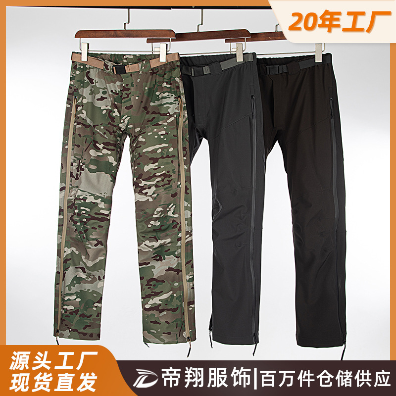 Spring New Outdoor Warm Fleece Waterproof Windproof Hiking Pants Camping Cargo Pants Unisex