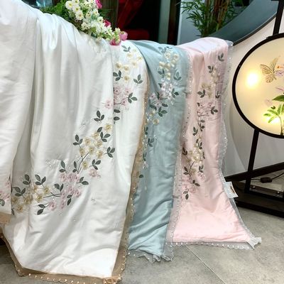 60 Tencel Cotton Antibacterial Four Seasons is Cool in summer Washing machine summer quilt Spring and autumn quilt Double Winter quilt