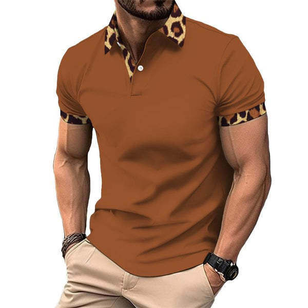 Nueva camisa de golf europea y americana transfronteriza camisa de polo con estampado de letras de manga corta color sólido gráfico 3d camisa POLO de tres botones