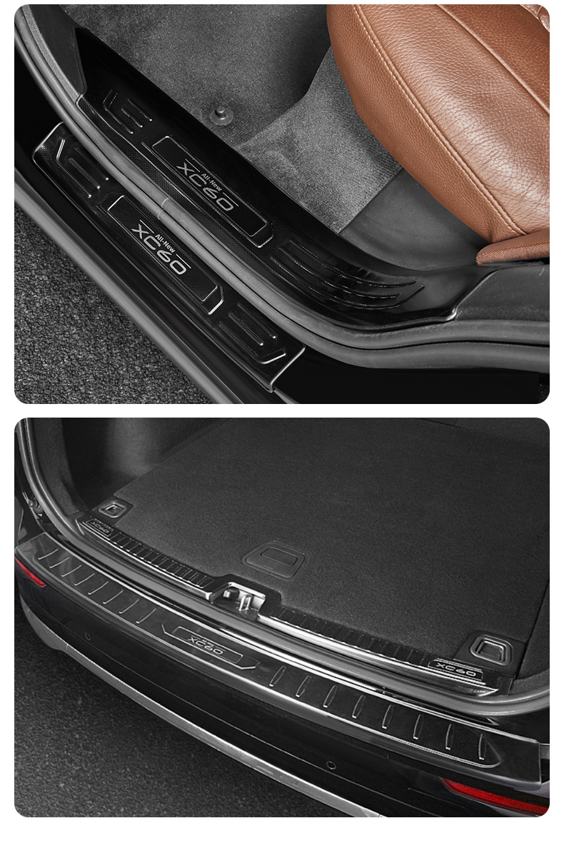 Suitable for 18-26 Models of Volvo Xc60 Door Sill Strips Modified with Stainless Steel Welcome Pedal Trim Accessories