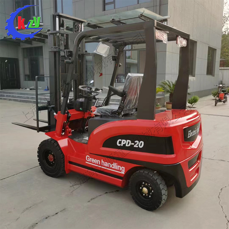 载重2吨电动叉车 四轮座驾充电叉车 3米液压升降新能源运输车