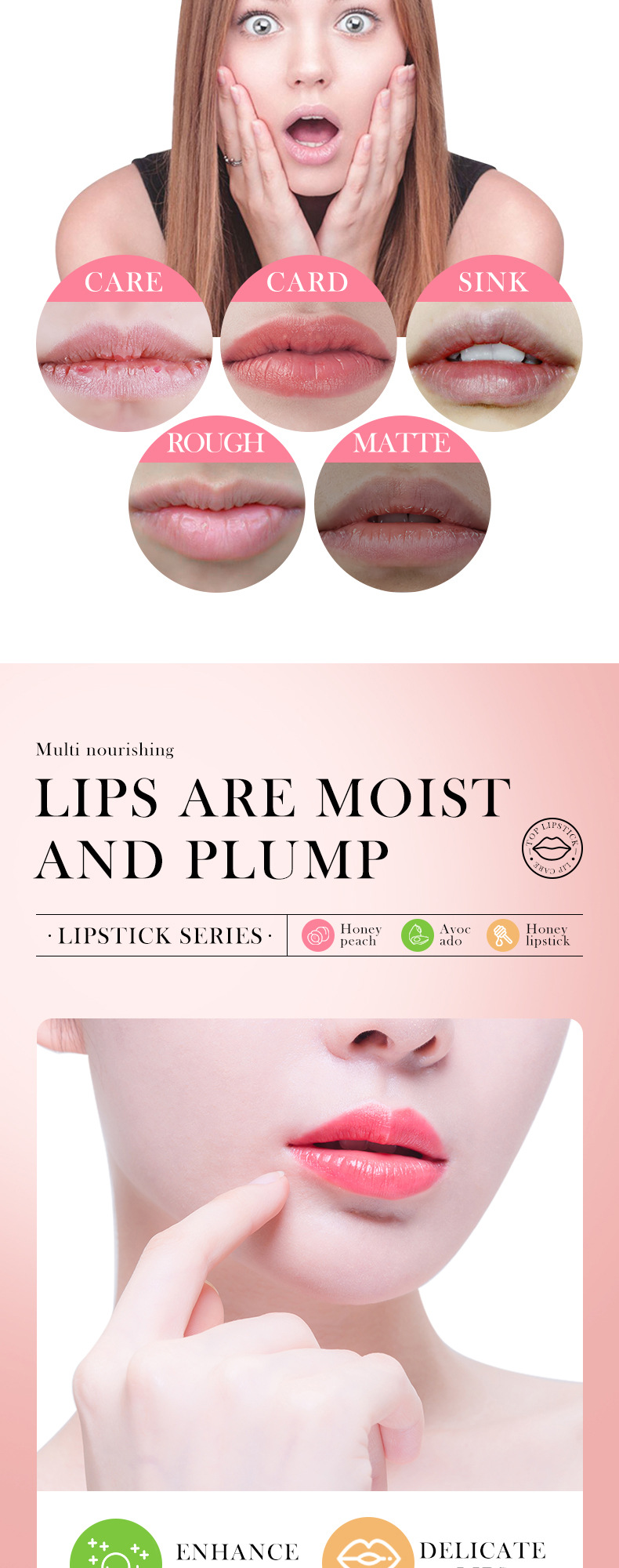 SADOER All Honey Autumn Winter lipstick Prevent Dry Cracks and Fade Lip Lines_voghion.com