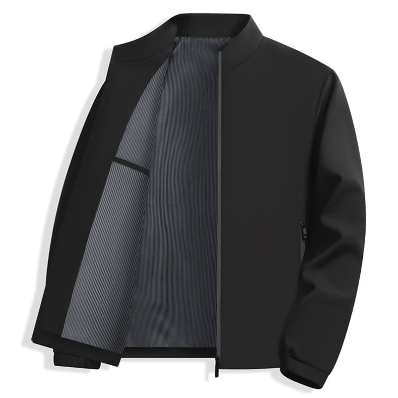Primavera y otoño chaqueta coreana hombre chaqueta casual de negocios papá ropa de otoño de mediana edad chaqueta de cuello alto chaqueta superior image 1