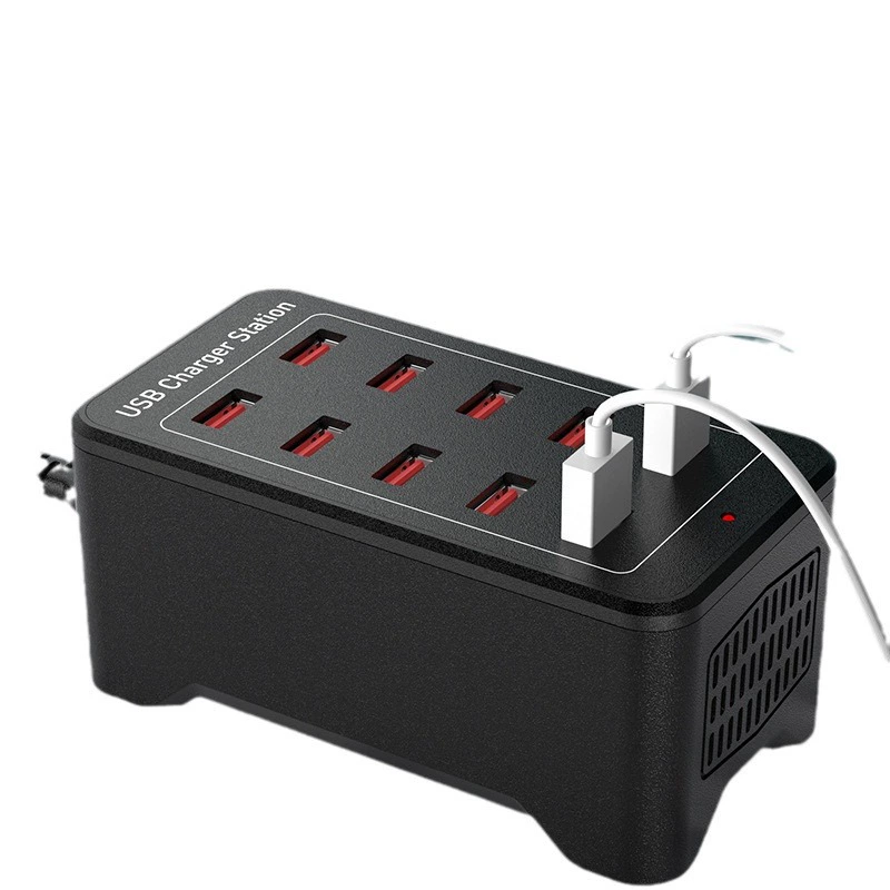 Хит продаж: USB-зарядное 50W на 10 портов с вентилятором охлаждения, поддержка зарядки 5V 1A/2A/2.4A, для оживлённой вечеринки