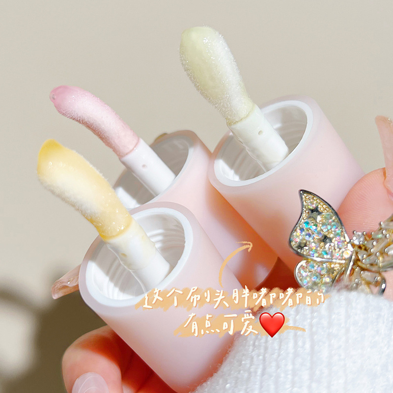 xixi透明果冻唇油保湿滋润补水防干裂淡化唇纹嘟嘟唇口红打底唇膏