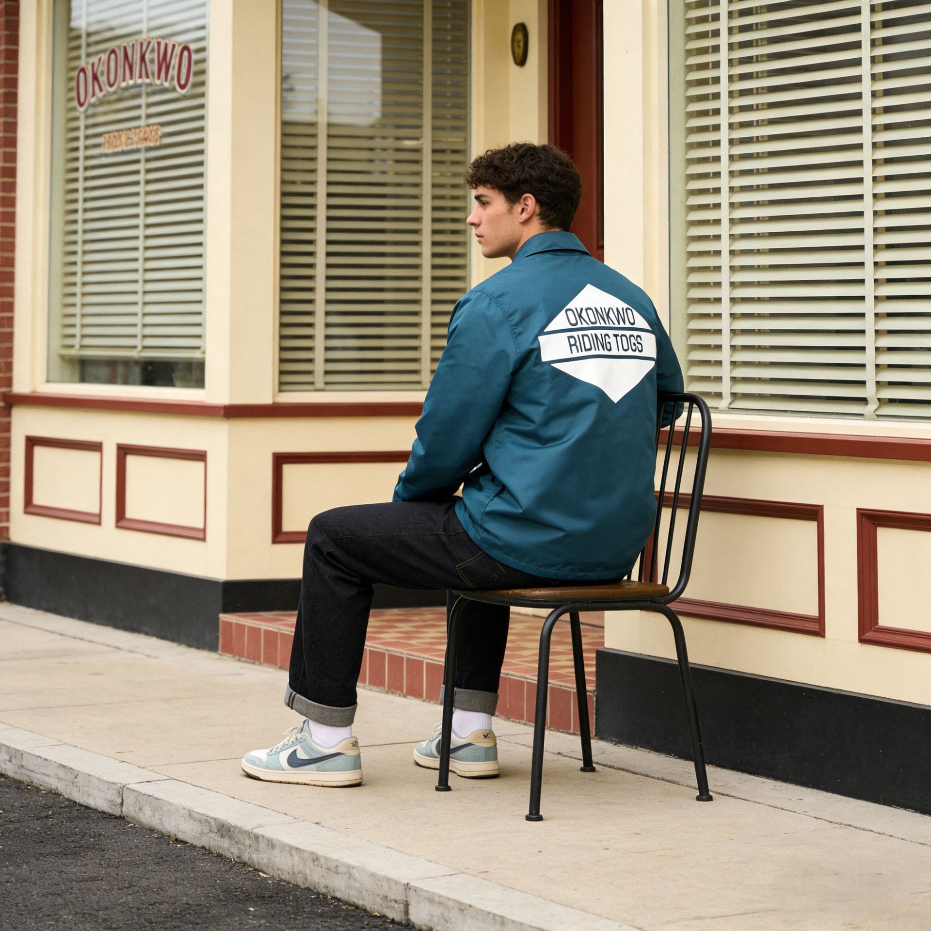 OKONKWO chaqueta de entrenador acolchada de algodón acolchada chaqueta cortavientos impermeable para hombres y mujeres impreso uniforme de béisbol