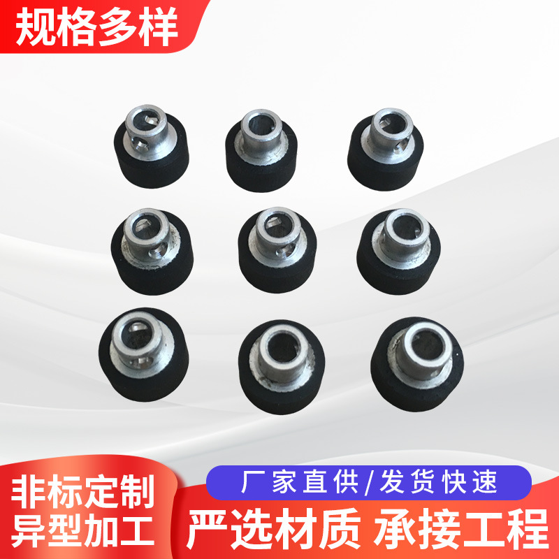 厂家供应胶辊传卡轮 PU包胶轴胶轮ATM配件五金制品滚轴供应批发