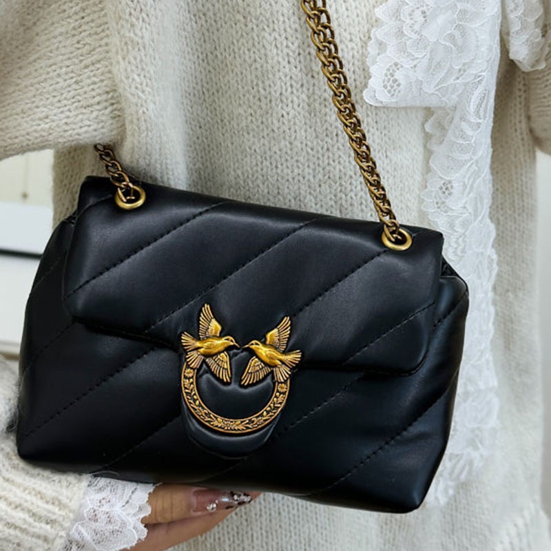 Bolso de mujer bolso de invierno nuevo bolso de cadena con nicho bolso de moda francesa de hombro de mujer diamante 100 sensación de lujo ligero bajo las axilas