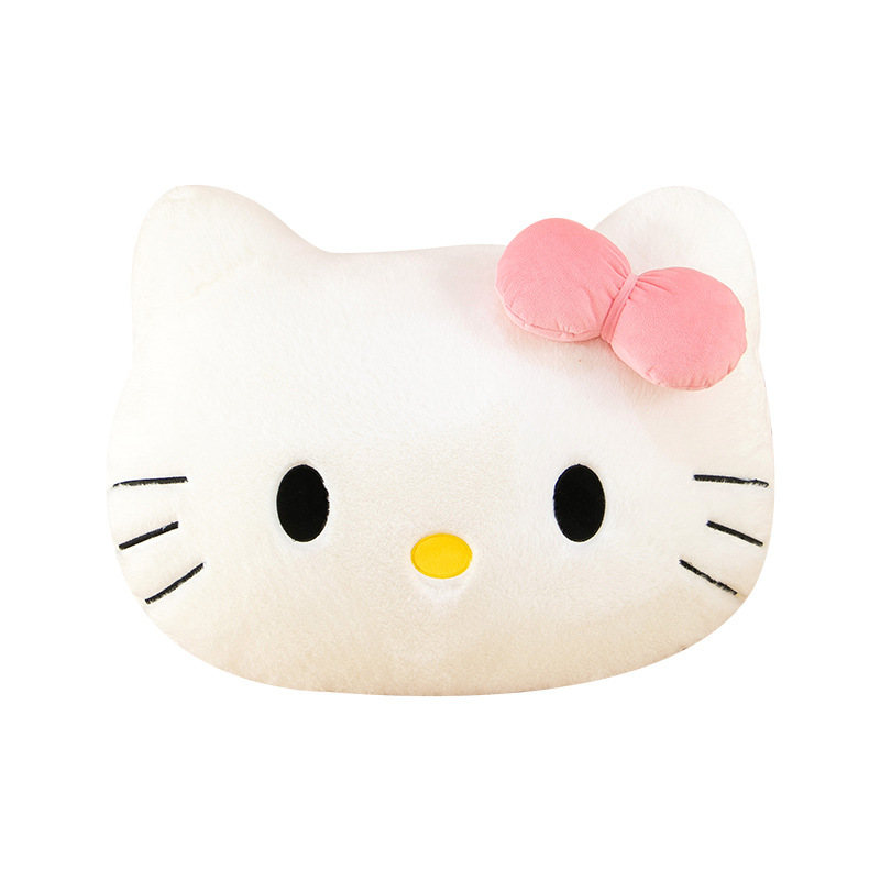 Hellokitty almohada de abrazo lindo sofá cojín felino almohada de peluche de caricatura de alto valor de cara almohada de niña