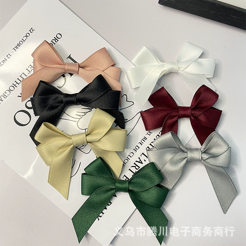 Спот ручной лук diy головные уборы Заколки для волос полиэстер с двойным слоем ласточкиного хвоста с бантом талии