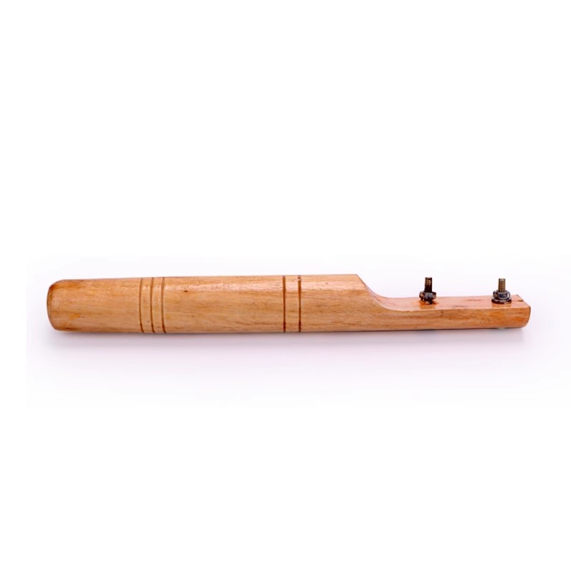 1 wooden stick held in one hand