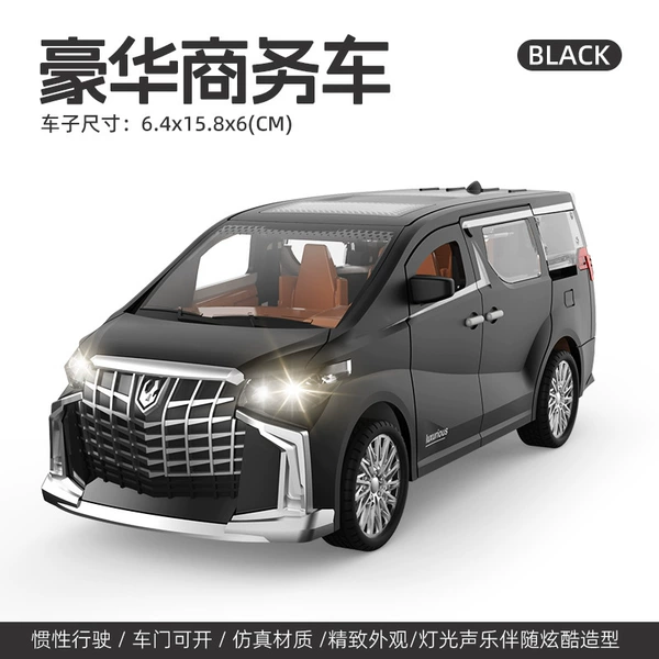 Black luxury business car [sound and light/inertia/door opening]