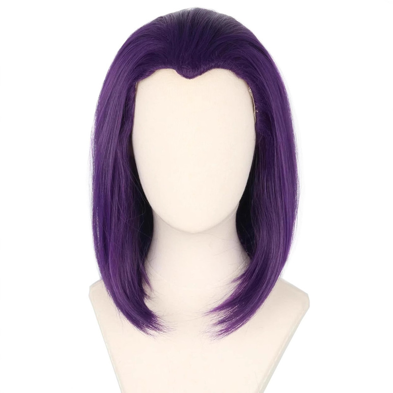 cos wig raven raven rachel rose beauty pointed purple anti-warped anime new wig factory