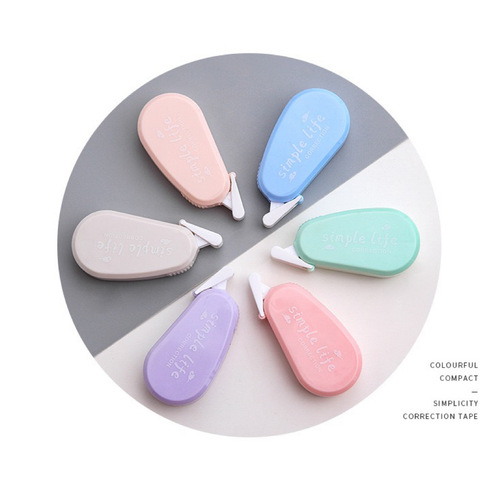 Morandi color correction tape is a simple and cute little girl with a height of 3 meters, mini correction tape, a small correction tape that is constantly worn