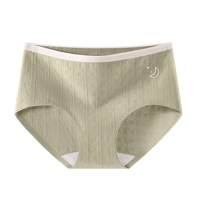 Clima ropa interior de algodón jacquard algodón 9A antibacteriano algodón entrepierna 2024 nuevo calzoncillos transpirables de cintura media sin costuras para niñas