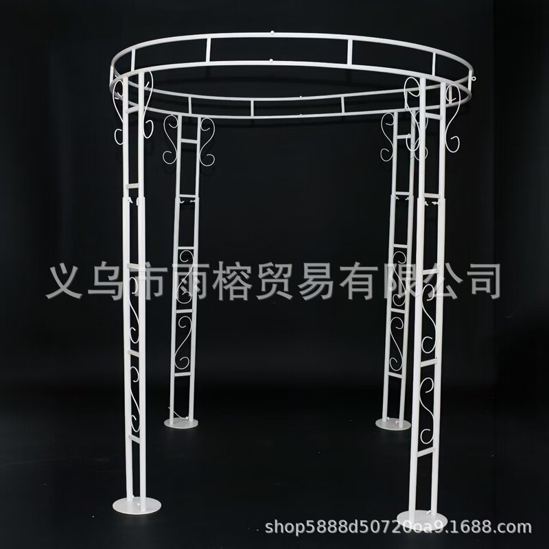 Rainyong High-Quality Romantic Adjustable Ceremony Pavilion Round Iron Arch Wedding Party Decoration Backdrop Rainyong High-Quality Romantic Adjustable Ceremony Pavilion Round Iron Arch Wedding Party Decoration Backdrop