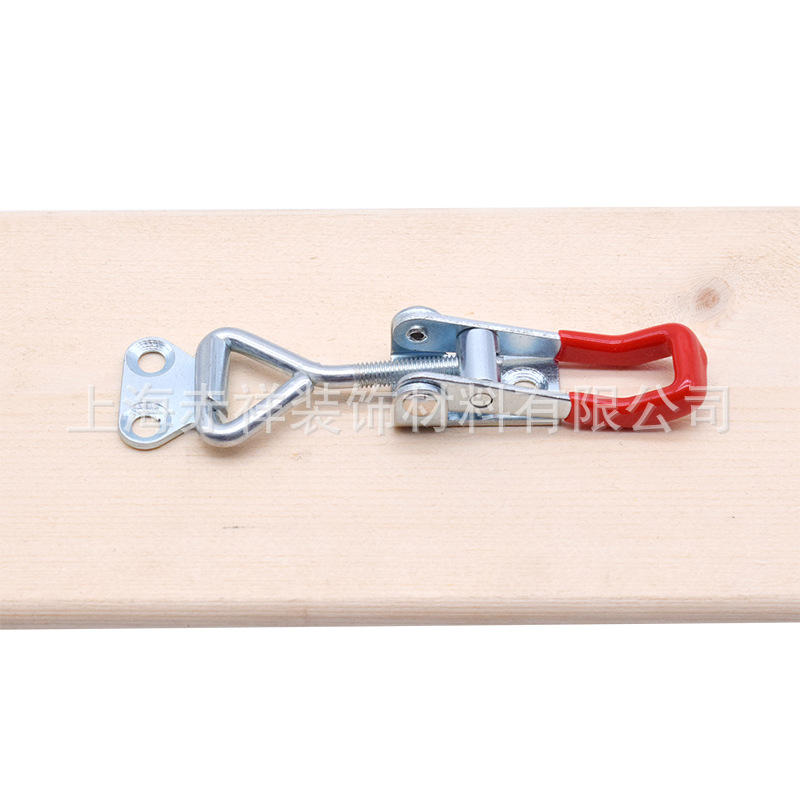 Heavy-duty hierro hebilla ajustable cerradura clip caja hebilla accesorio puerta tipo rápido abrazadera accesorios 4001 dos agujeros