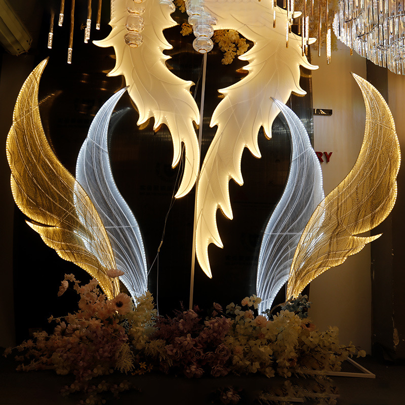 Escenario de bodas Butterfly Road iluminación ornamentos esfenoides Butt lámpara de escritorio material alas abiertas fondo hojas escenario