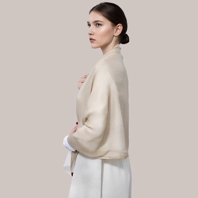 Кашемировая весна-лето мантия, шелковый элитный шарф, trench coat, Италия, защита от солнца