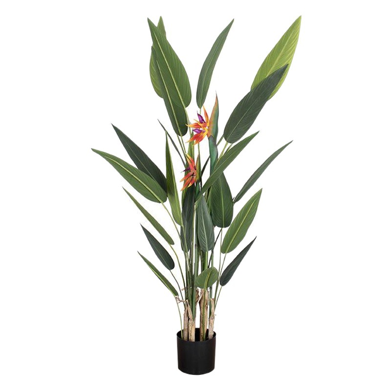 Mingchuang simulación grúa azul europeo simulación pájaro del paraíso planta olla Skybird simulación auspicioso pájaro