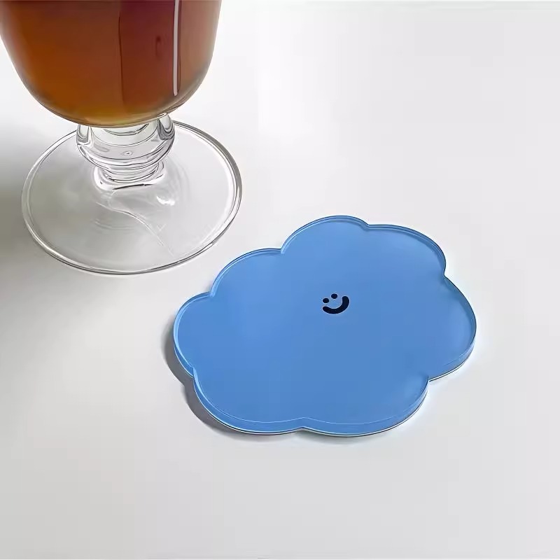 インコースターはかわいいkスタイルの断熱性と耐高温性のコースターかわいい漫画のアクリルプレースマットホームコーヒーコースター|undefined