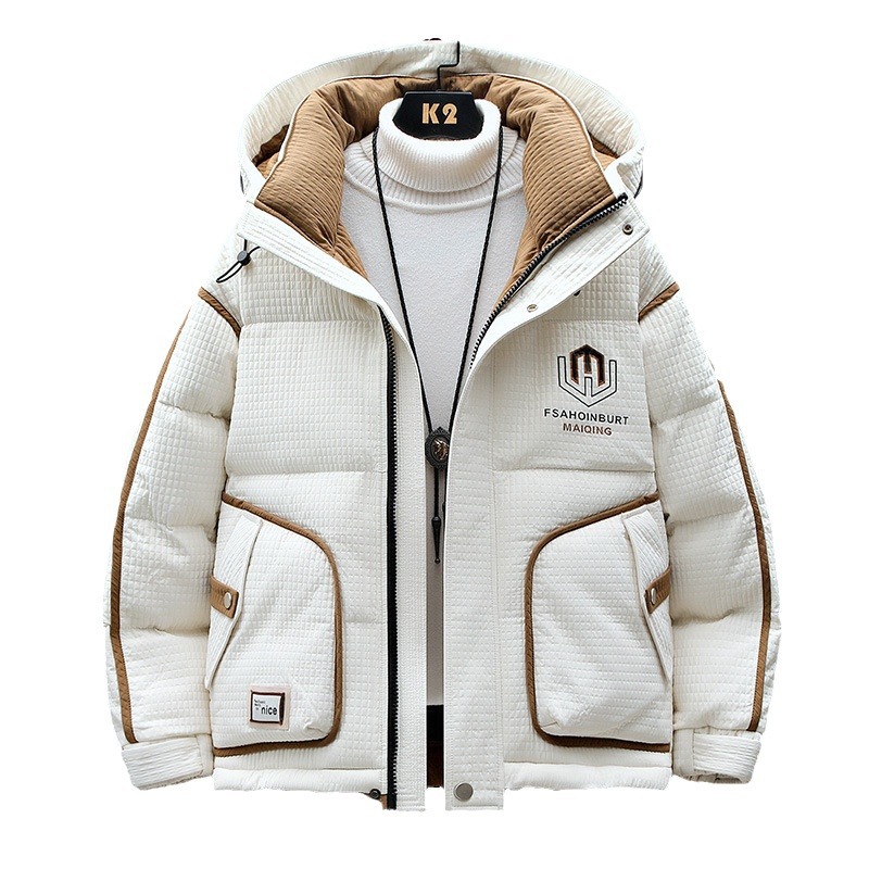 Chaqueta de invierno de la NASA para hombre, abrigo de algodón informal holgado y grueso con capucha, marca de moda, novedad de 2024.