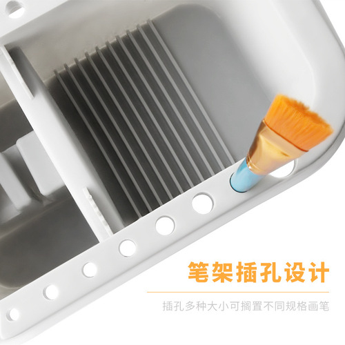 Multifunctional plastic pen washer barrel, gouache art painting portable palette three-piece set, pen washer barrel wholesale