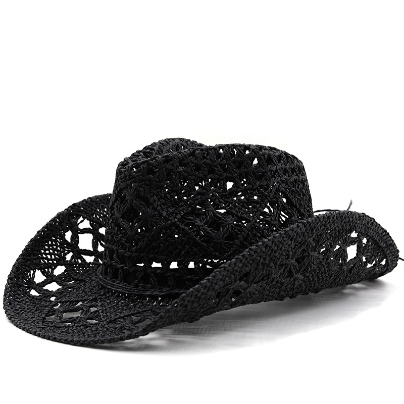 Women's Basic Solid Color Wide Eaves Straw Hat display picture 5