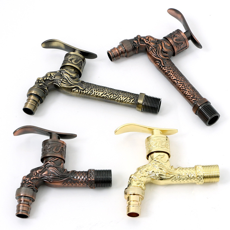 European-Style Four-Point Antique Washing Machine Faucet Single Cold Retro Outdoor Washing Machine Mop Pool Faucet Four-Point Faucet European-Style Four-Point Antique Washing Machine Faucet Single Cold Retro Outdoor Washing Machine Mop Pool Faucet Four-Point Faucet