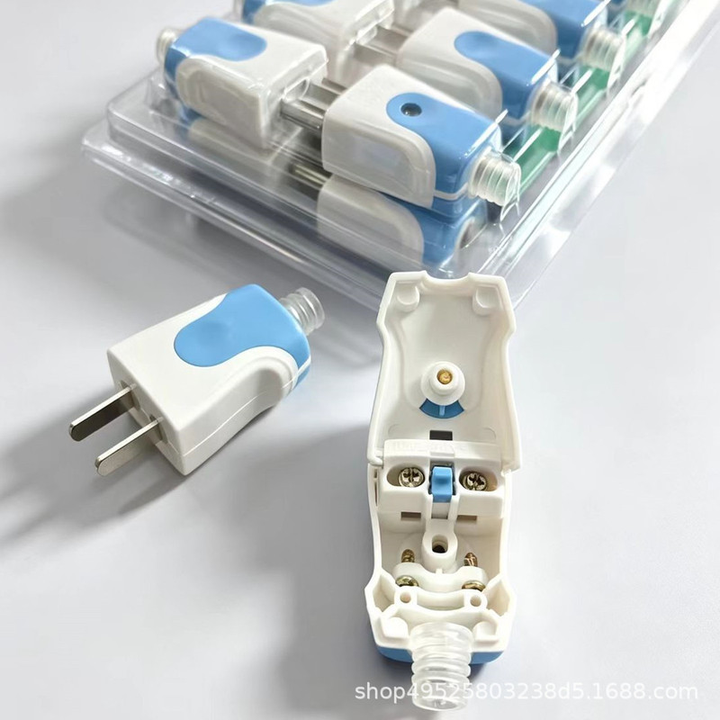 Fixed plug high-power 1.5 copper piece copper pin plug two-pole power plug plug only two-pole wiring plug