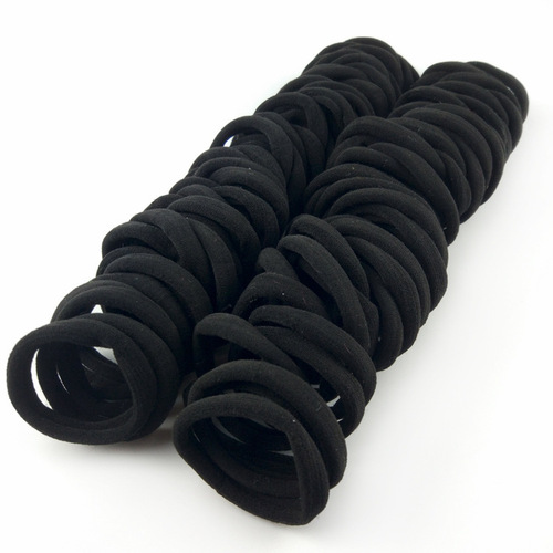 Basic 4CM 5CM Base Adult Black Towel Hair Tie High Elasticity Braided Hairband for Girls with Elegant Hairband